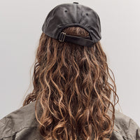 Gift Shop Cap, Black Leather