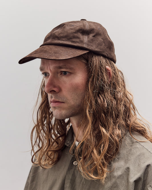 Gift Shop Cap, Brown Leather