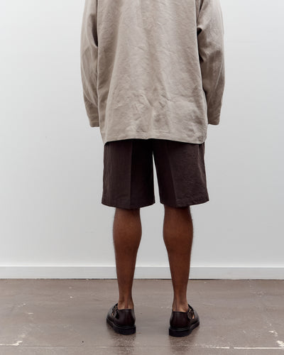 Yoko Sakamoto Double Pleated Short, Brown