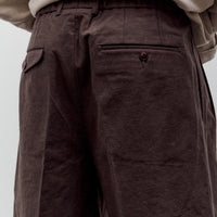 Yoko Sakamoto Double Pleated Short, Brown