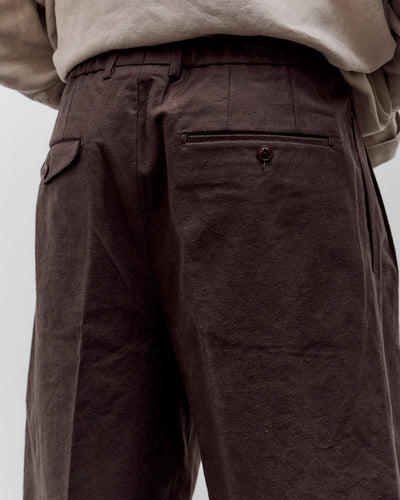 Yoko Sakamoto Double Pleated Short, Brown