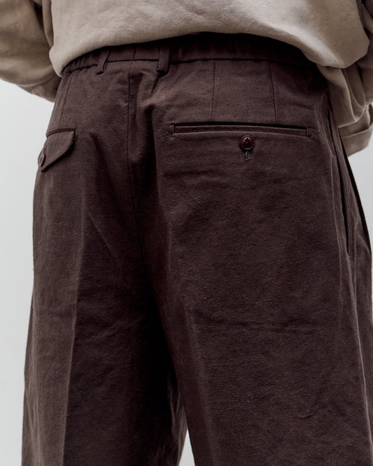 Yoko Sakamoto Double Pleated Short, Brown