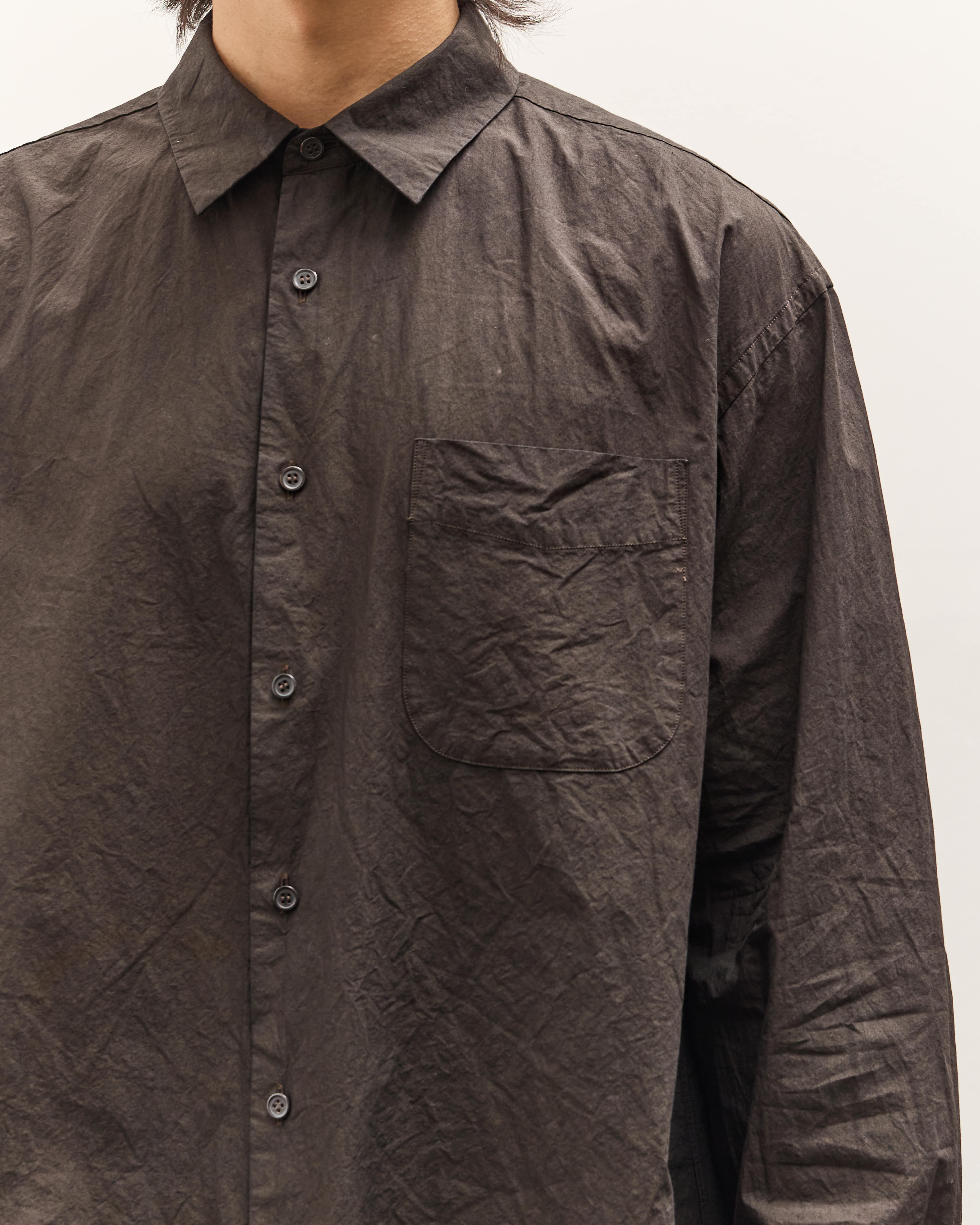Yoko Sakamoto Regular Collar Shirt AW25, Kakishibu – Glasswing