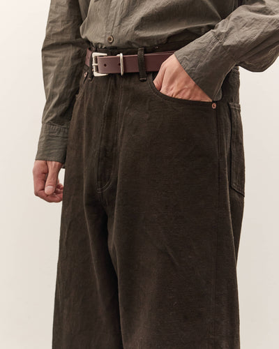 Yoko Sakamoto Standard Belt Wide, Brown × Silver