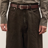 Yoko Sakamoto Standard Belt Wide, Brown × Silver