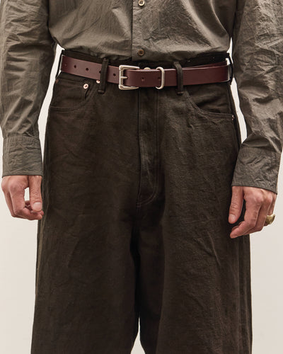 Yoko Sakamoto Standard Belt Wide, Brown × Silver