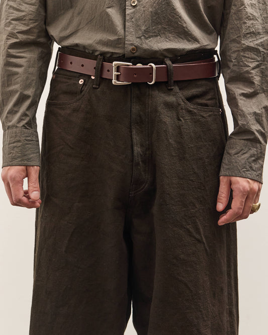 Yoko Sakamoto Standard Belt Wide, Brown × Silver