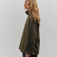 Yoko Sakamoto Brushed Cotton High Neck Pullover, Olive