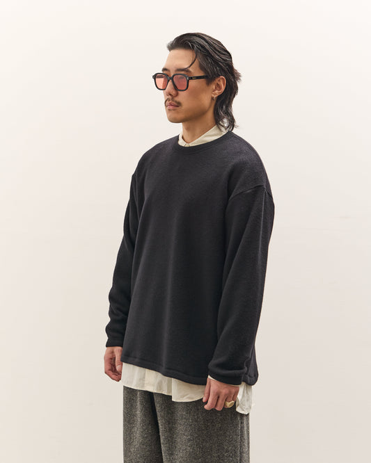 Yoko Sakamoto Crew Neck Pullover, Black