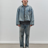 Yoko Sakamoto Unisex Denim Jacket, Used Fade Indigo