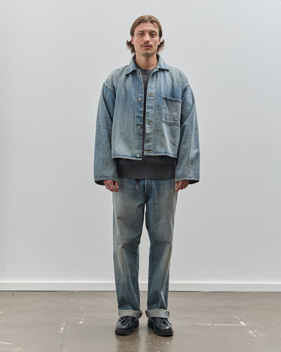 Yoko Sakamoto Unisex Denim Jacket, Used Fade Indigo