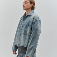 Yoko Sakamoto Unisex Denim Jacket, Used Fade Indigo