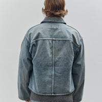 Yoko Sakamoto Unisex Denim Jacket, Used Fade Indigo