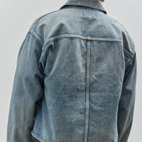 Yoko Sakamoto Unisex Denim Jacket, Used Fade Indigo