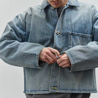 Yoko Sakamoto Unisex Denim Jacket, Used Fade Indigo