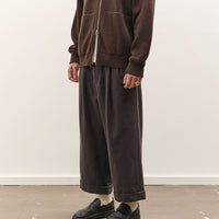 Yoko Sakamoto Double Pleated Cropped Trousers, Brown