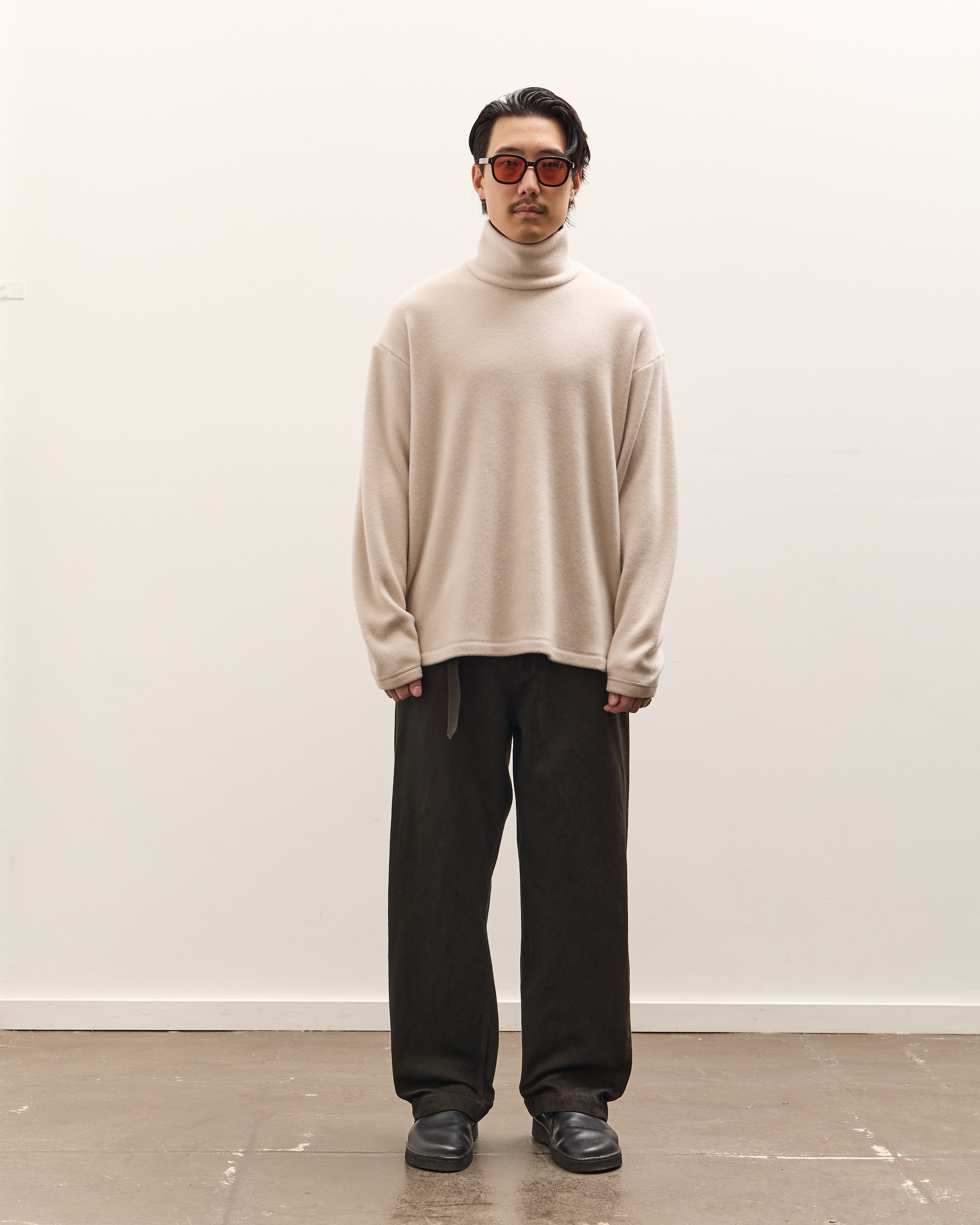 Yoko Sakamoto High Neck Pullover, Ecru – Glasswing