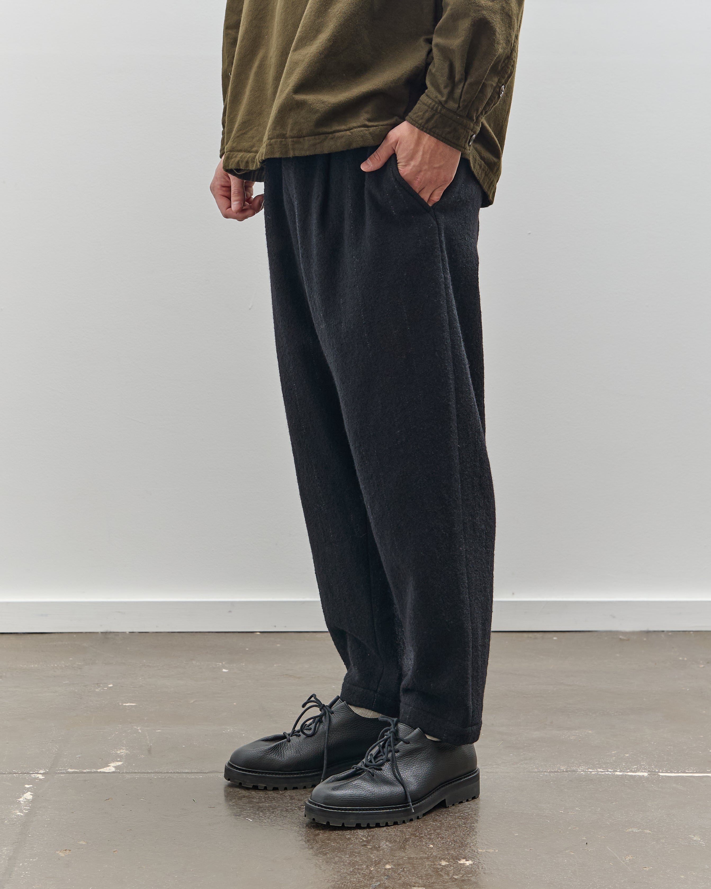 Yoko Sakamoto Unisex Kasuri Tapered Trouser, Black – Glasswing