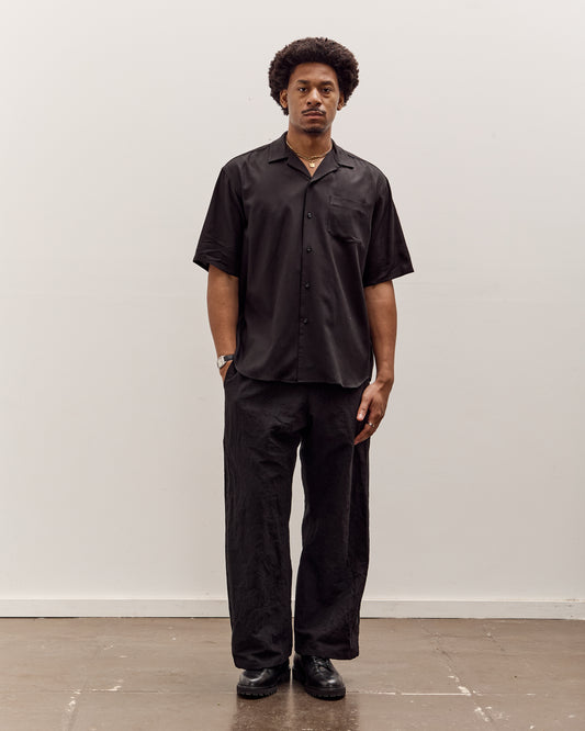 Open Collar S/S Shirt, Black – Glasswing