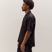 Yoko Sakamoto Open Collar S/S Shirt, Black