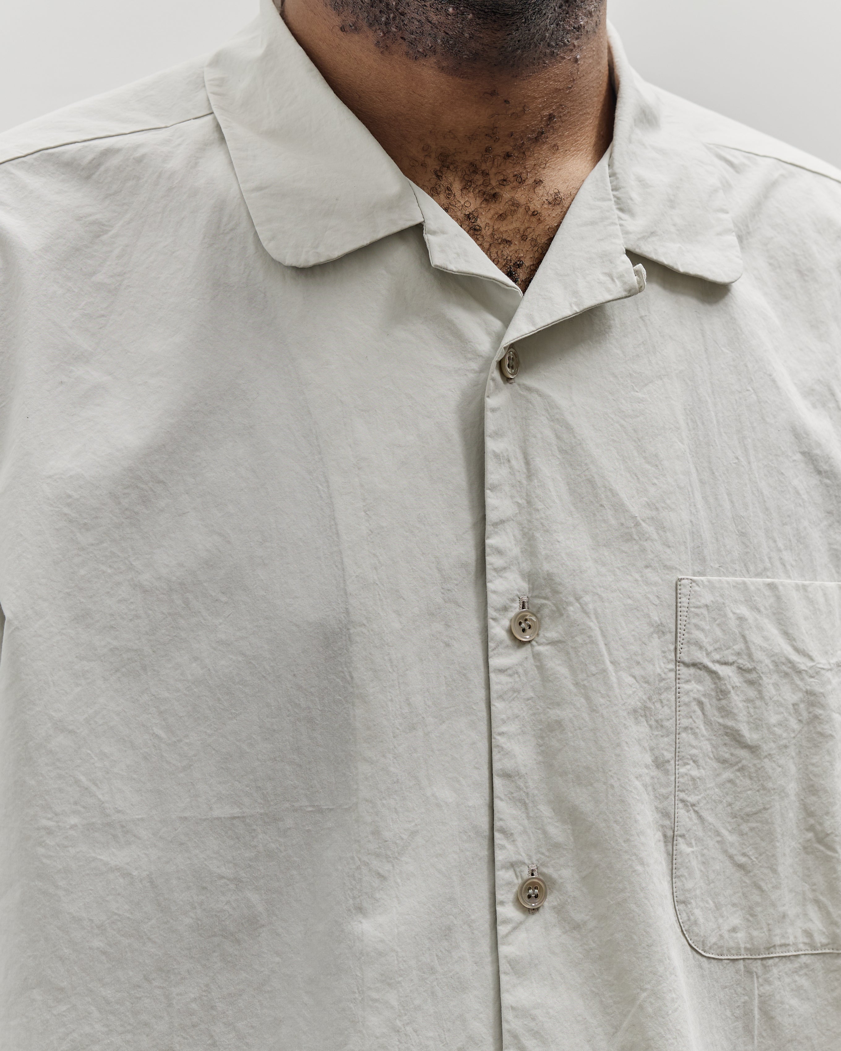 Yoko Sakamoto Open Collar Shirt, Black Rice – Glasswing