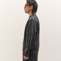 Yoko Sakamoto Raglan Crew Neck Knit, Charcoal Gray