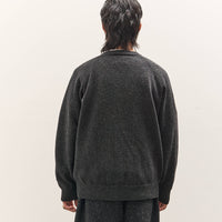Yoko Sakamoto Raglan Crew Neck Knit, Charcoal Gray