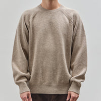 Yoko Sakamoto Unisex Raglan Crewneck Knit, Beige