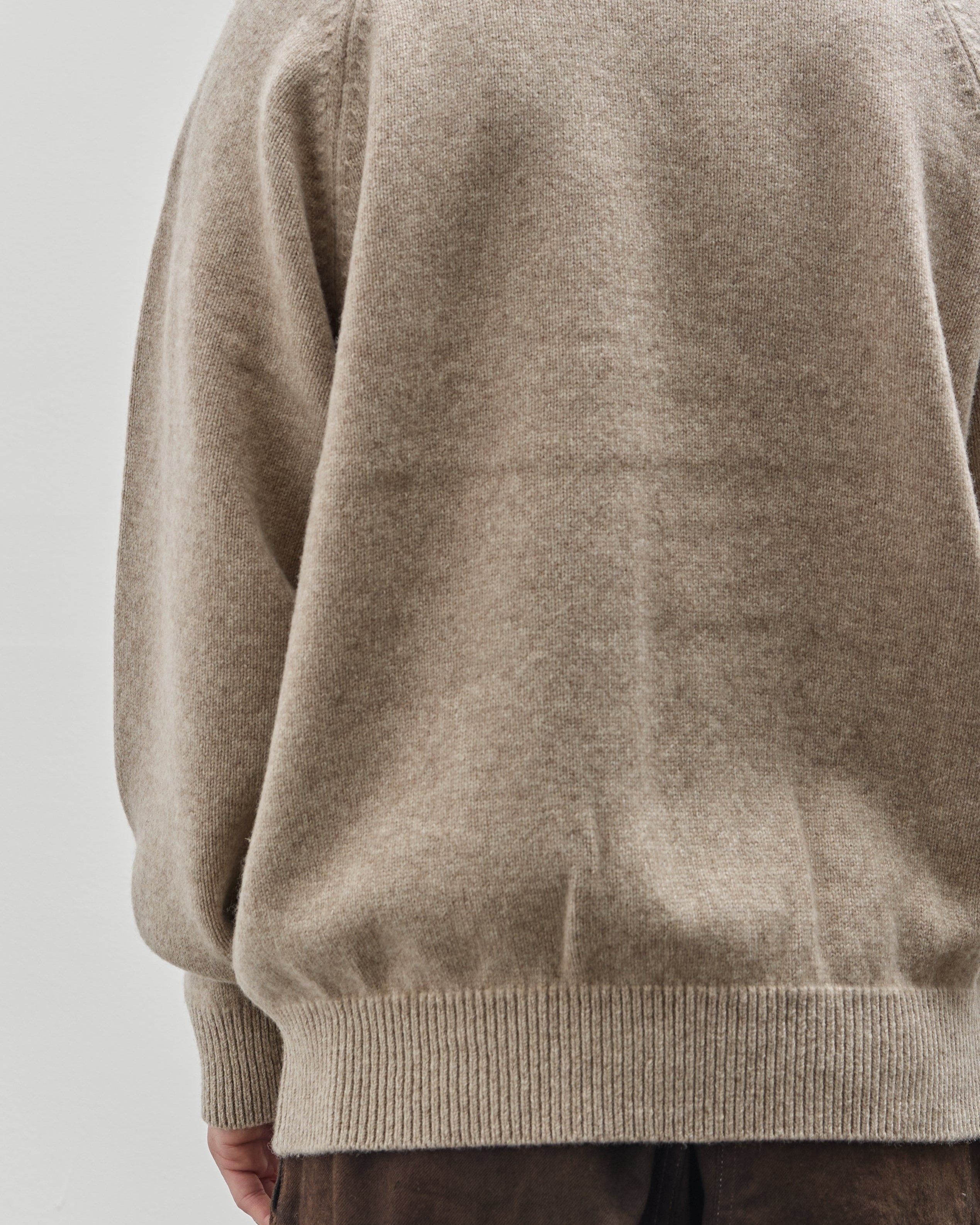 Yoko Sakamoto Unisex Raglan Crewneck Knit, Beige – Glasswing
