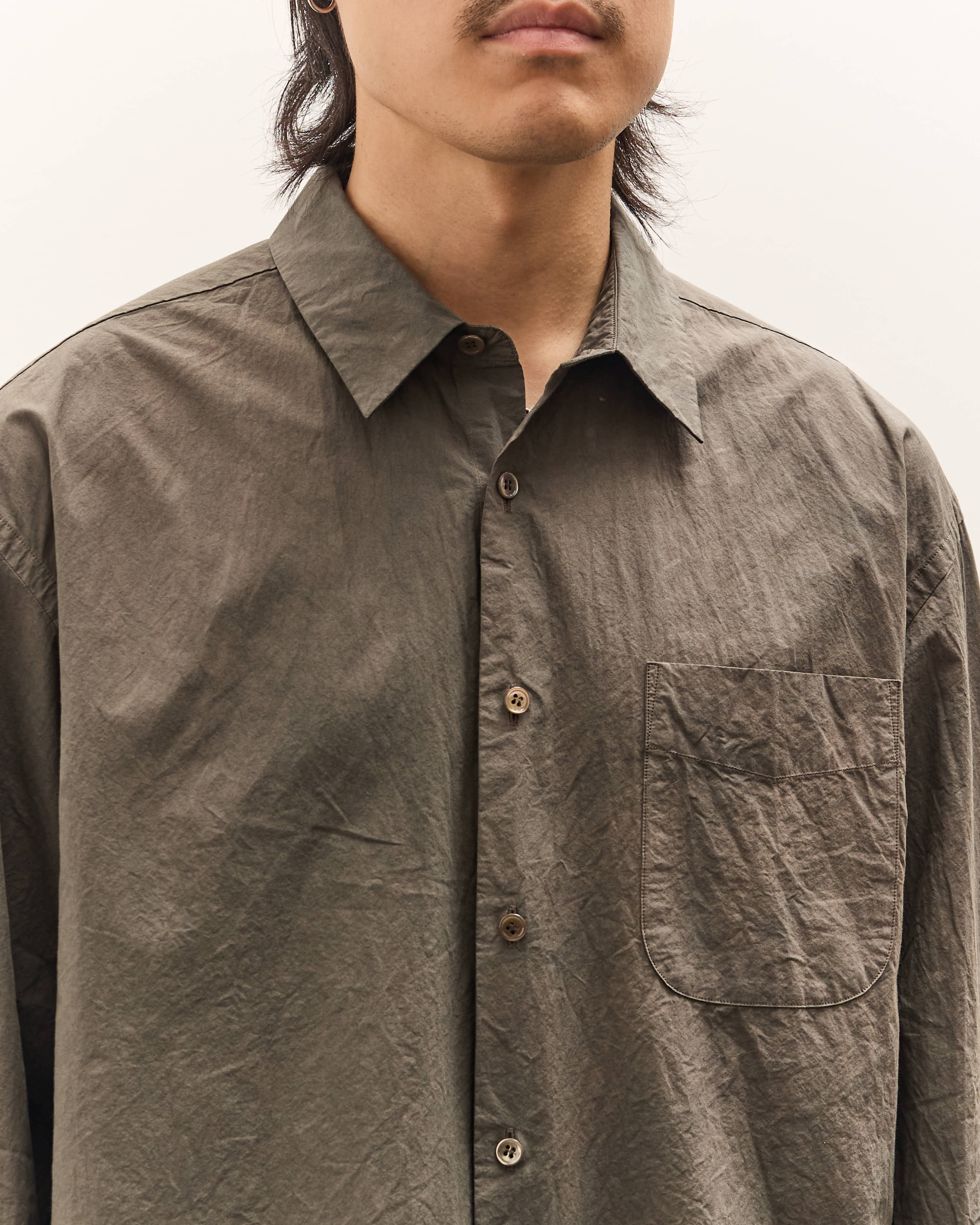 トップス 24AW YOKO SAKAMOTO REGULAR COLLAR SHIRT Yoko Sakamoto Regular Collar Shirt, Zakuro – Glasswing