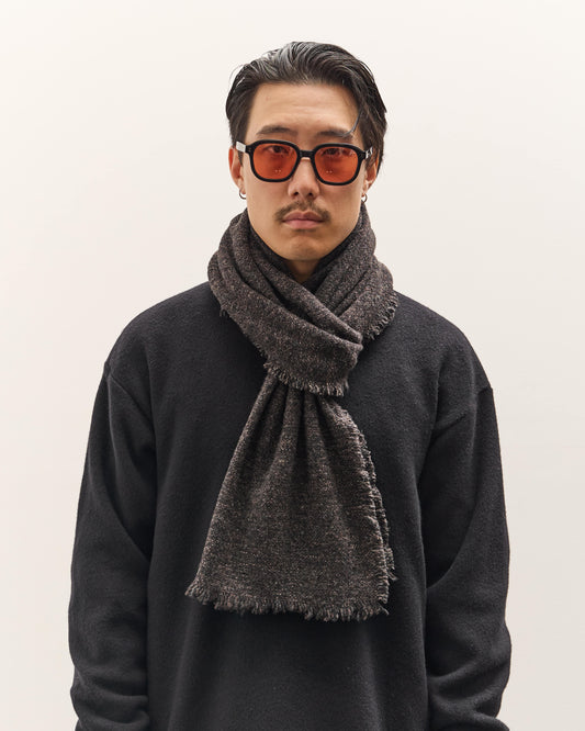 Yoko Sakamoto Wool Long Scarf, Black