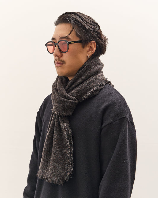 Yoko Sakamoto Wool Long Scarf, Black