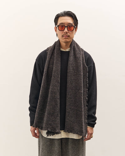 Yoko Sakamoto Wool Long Scarf, Black