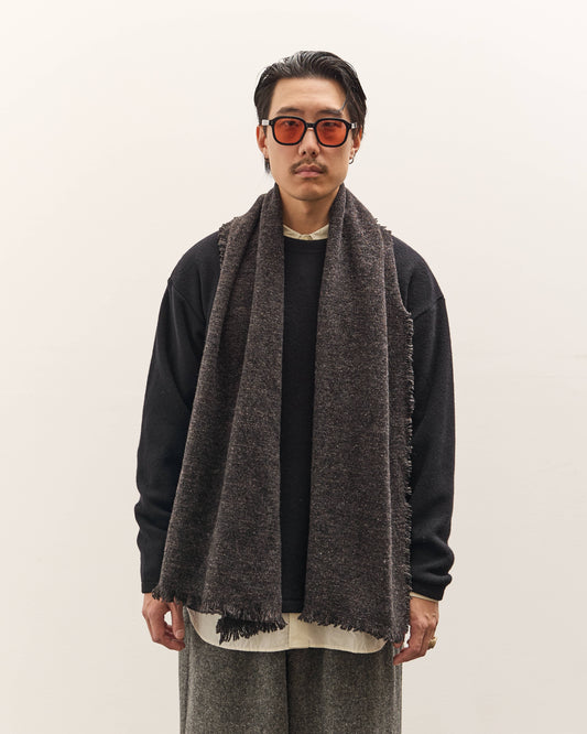 Yoko Sakamoto Wool Long Scarf, Black