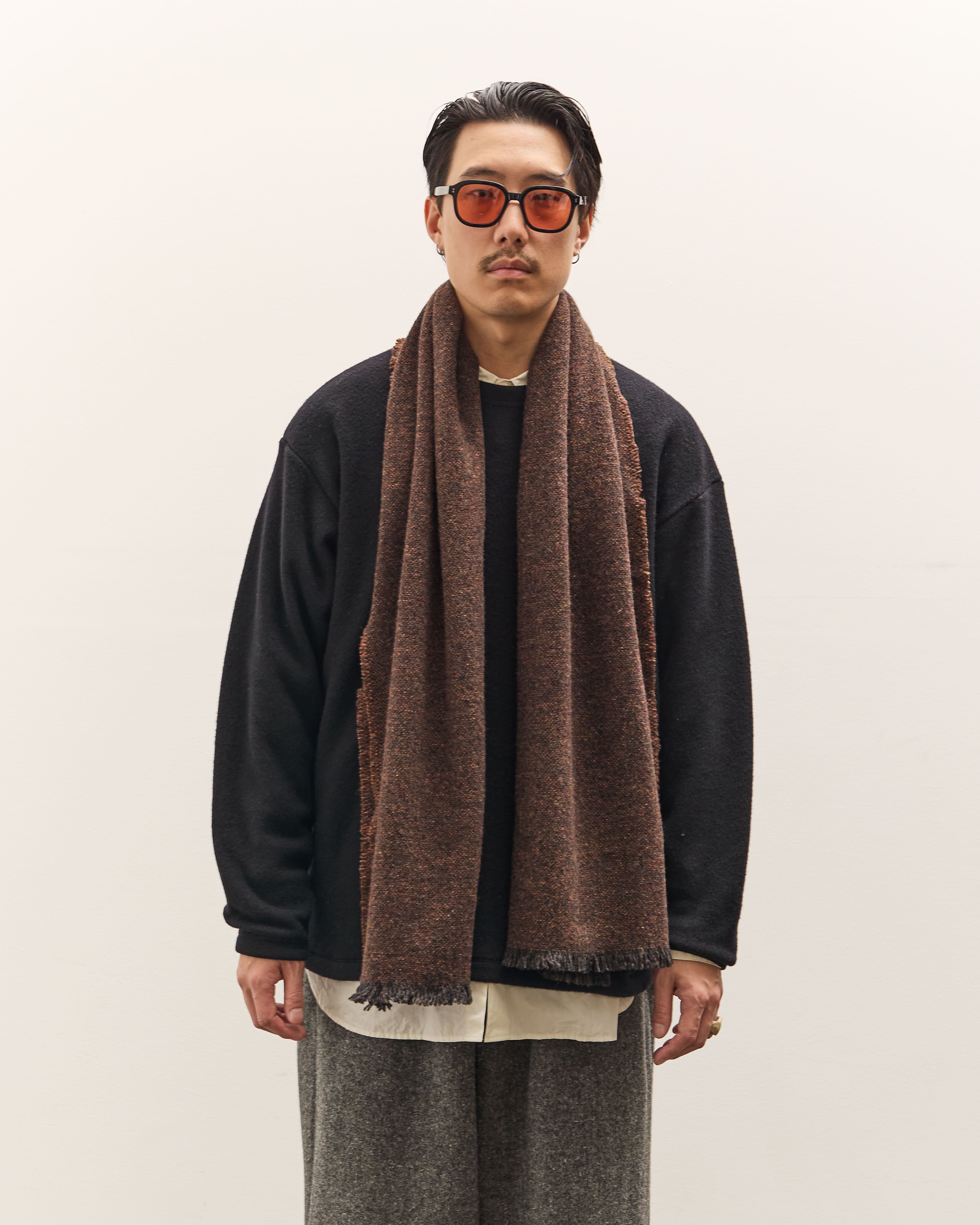 Yoko Sakamoto Wool Long Scarf, Brown – Glasswing
