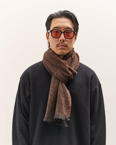 Yoko Sakamoto Wool Long Scarf, Brown
