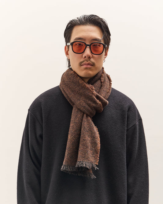 Yoko Sakamoto Wool Long Scarf, Brown