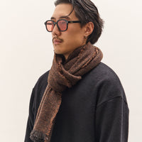 Yoko Sakamoto Wool Long Scarf, Brown