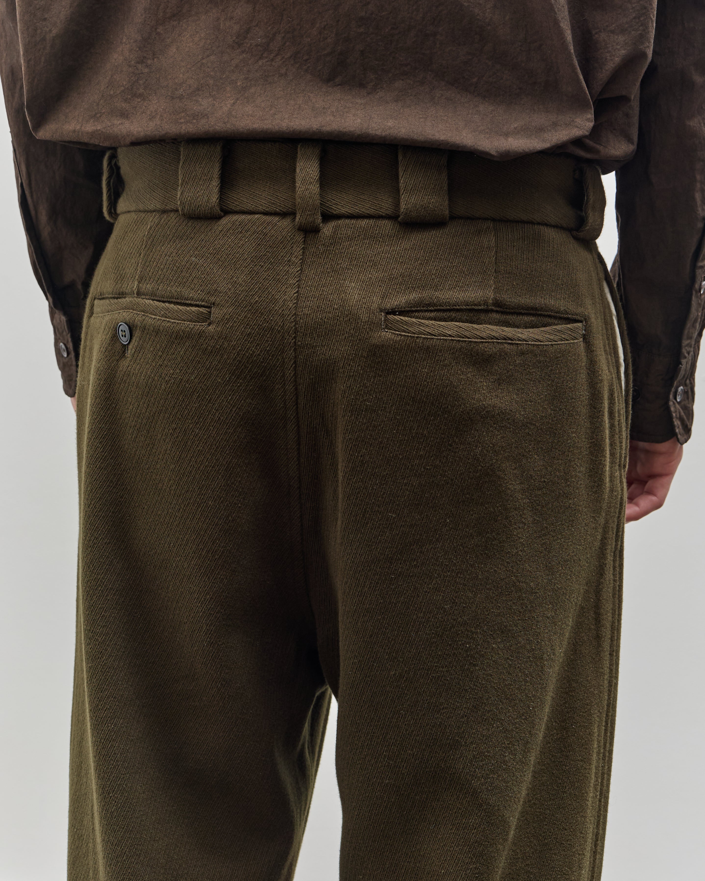 パンツ YOKO SAKAMOTO 23SS WORK TROUSERS OLIVE M Namu Shop - Yoko Sakamoto Work Trousers - Olive