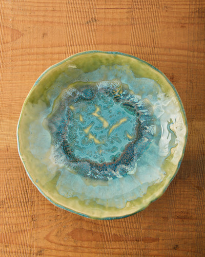 Yuriko Bullock Plate #21, Aquamarine