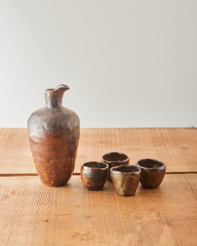 Yuriko Bullock Wood-Fired Sake Pitcher Set