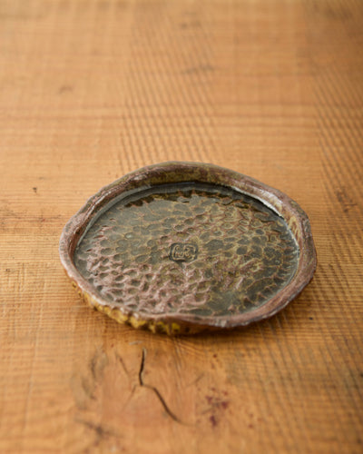 Yuriko Bullock Wood-Fired Plate #7, Lotus Pod