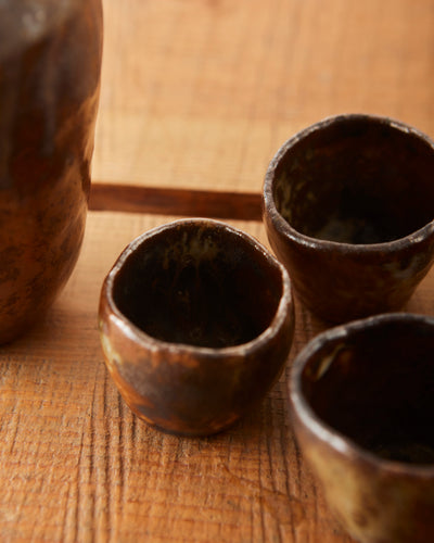 Yuriko Bullock Wood-Fired Sake Pitcher Set