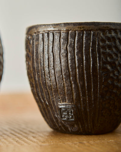 Yuriko Bullock Wood-Fired Tea Set, Lotus Pod