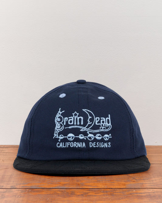 Brain Dead California Design Long Brim Hat, Navy