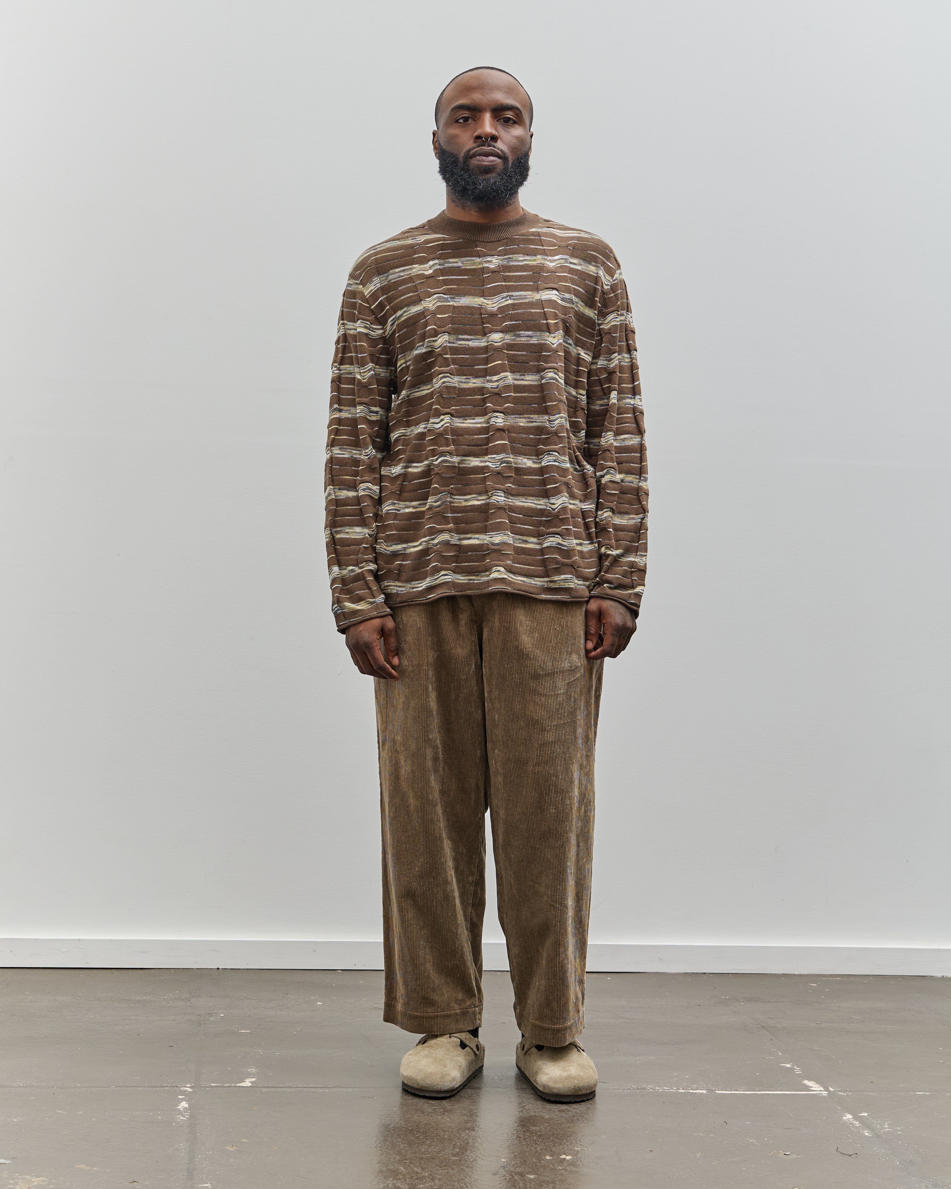 【BRAIN DEAD】SPACE DYE LONG SLEEVE MOCK NECK SWEATER BROWN Shop Brain Dead Space Dye Long Sleeve Mock Neck Sweater