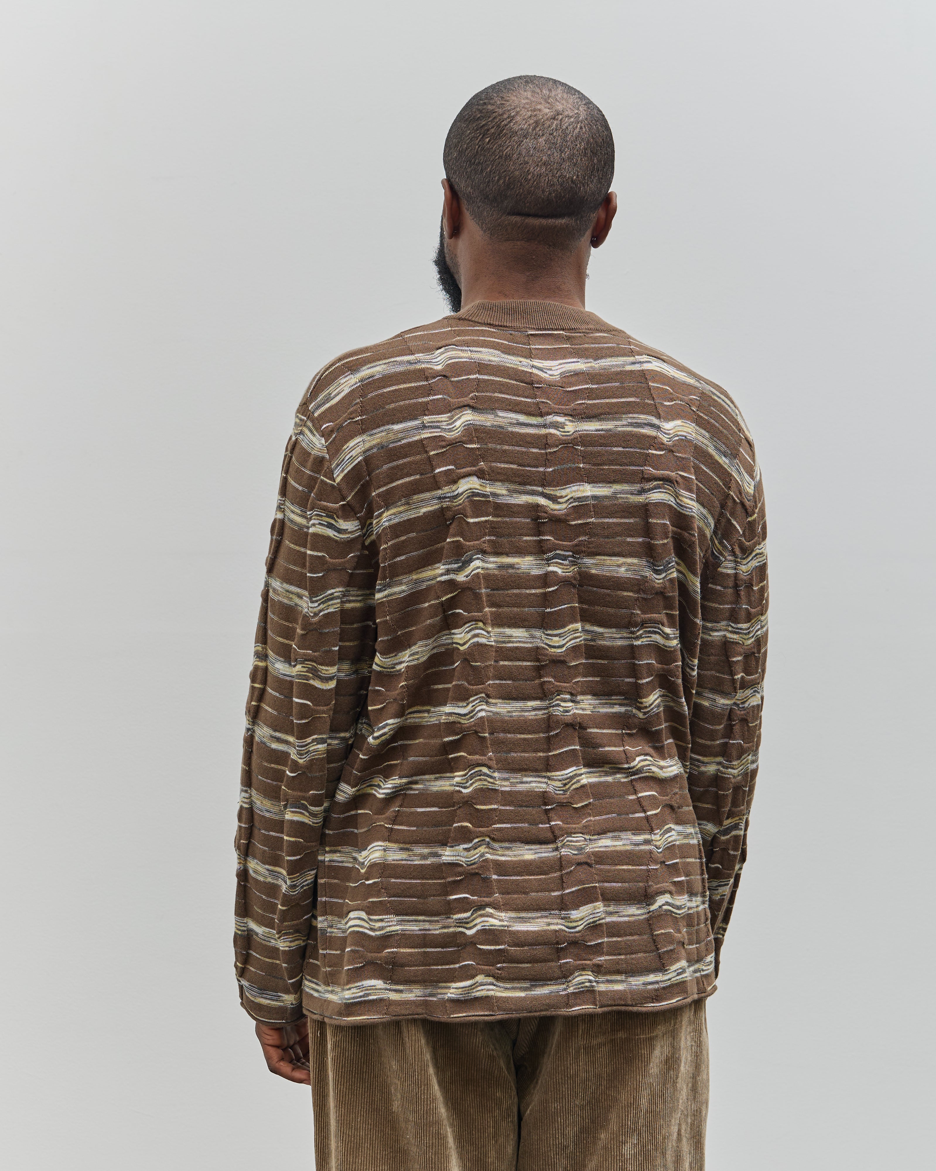 【BRAIN DEAD】SPACE DYE LONG SLEEVE MOCK NECK SWEATER BROWN Shop Brain Dead Space Dye Long Sleeve Mock Neck Sweater