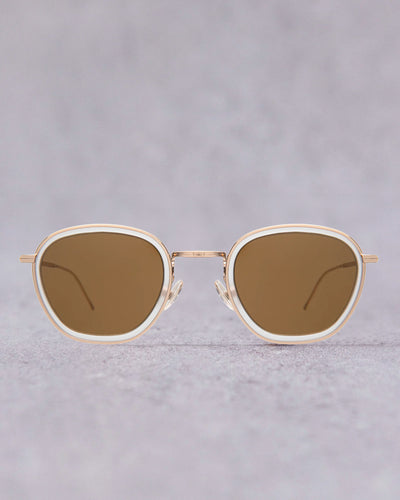 Illesteva Prince Tate Sunglasses, Matte Clear & Gold