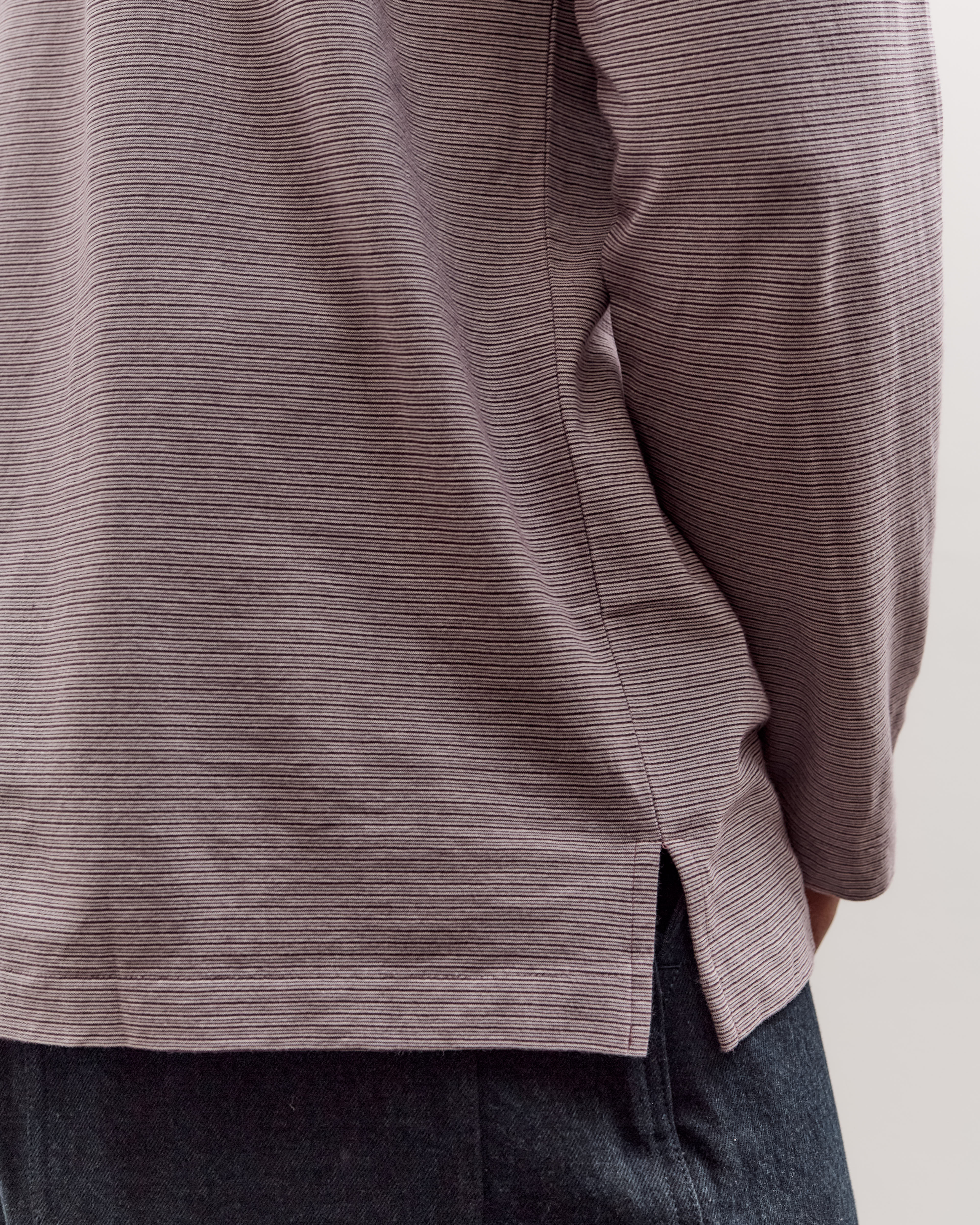 トップス kaptainsunshine Hard Twisted Stripe T Kaptain Sunshine Hard Twisted Stripe Jersey L/S Tee, Grey Multi