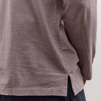 Kaptain Sunshine Hard Twisted Stripe Jersey L/S Tee, Grey Multi Stripe